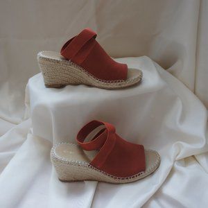 Orange Calla Espadrille Wedge Sandal
